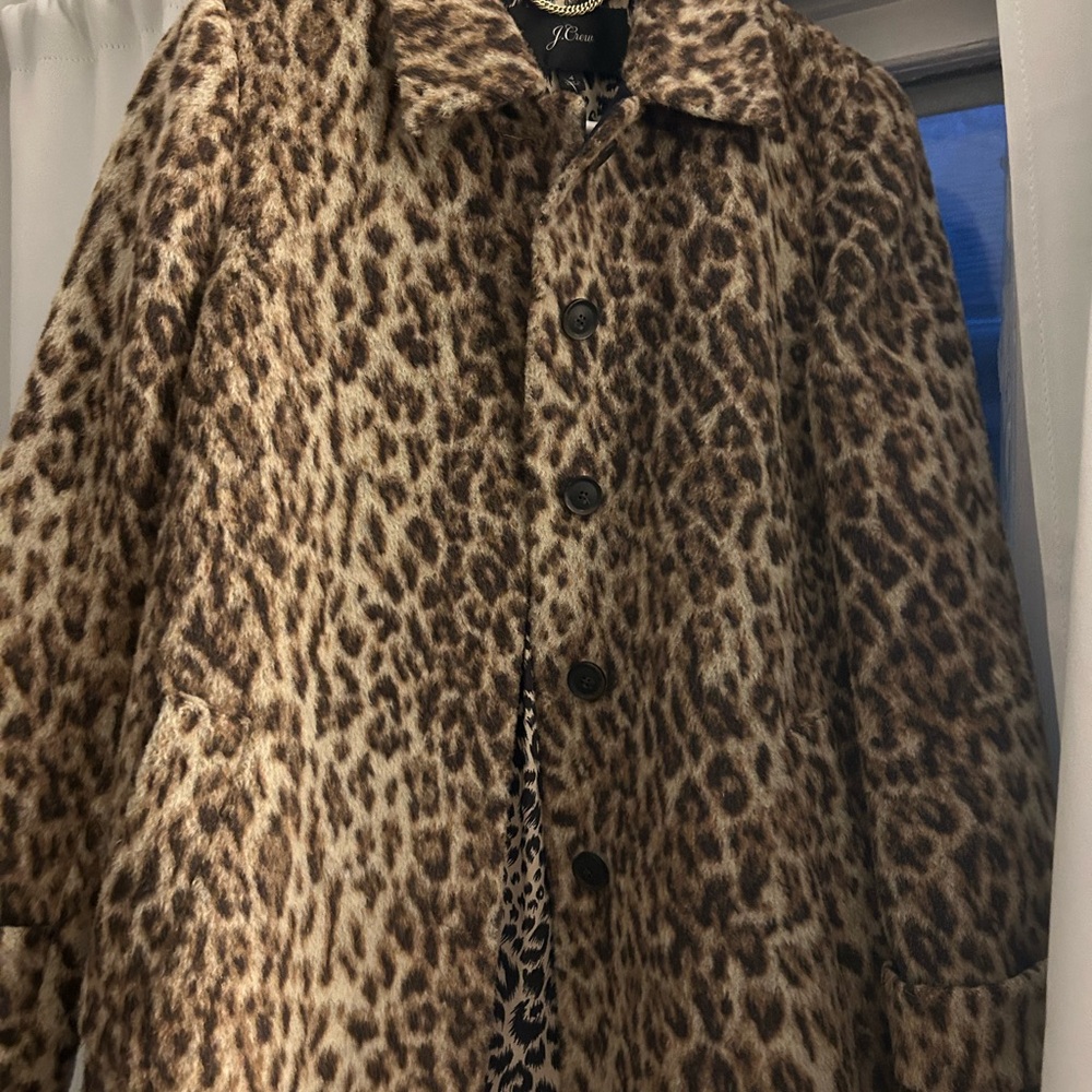 Leopard Print Women's Coat J Crew Size 4